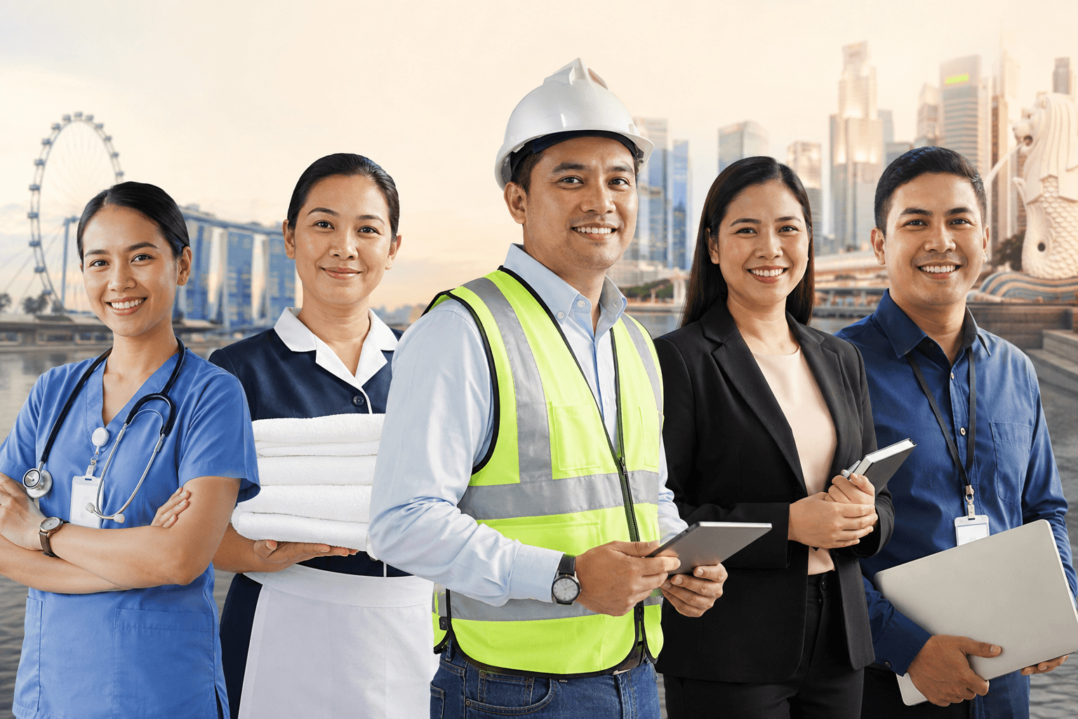 Filipino professional, skilled, and household service workers deployed across the globe